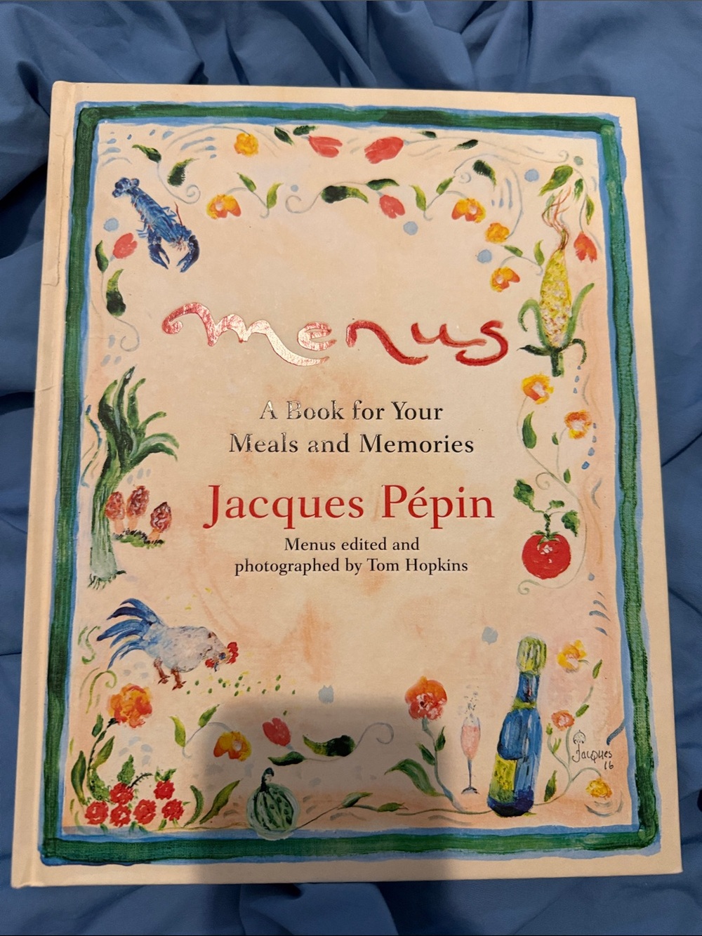 Jacques Pépin Menus Book Hardcover Extra Large 2017 Italian 171 Pages
